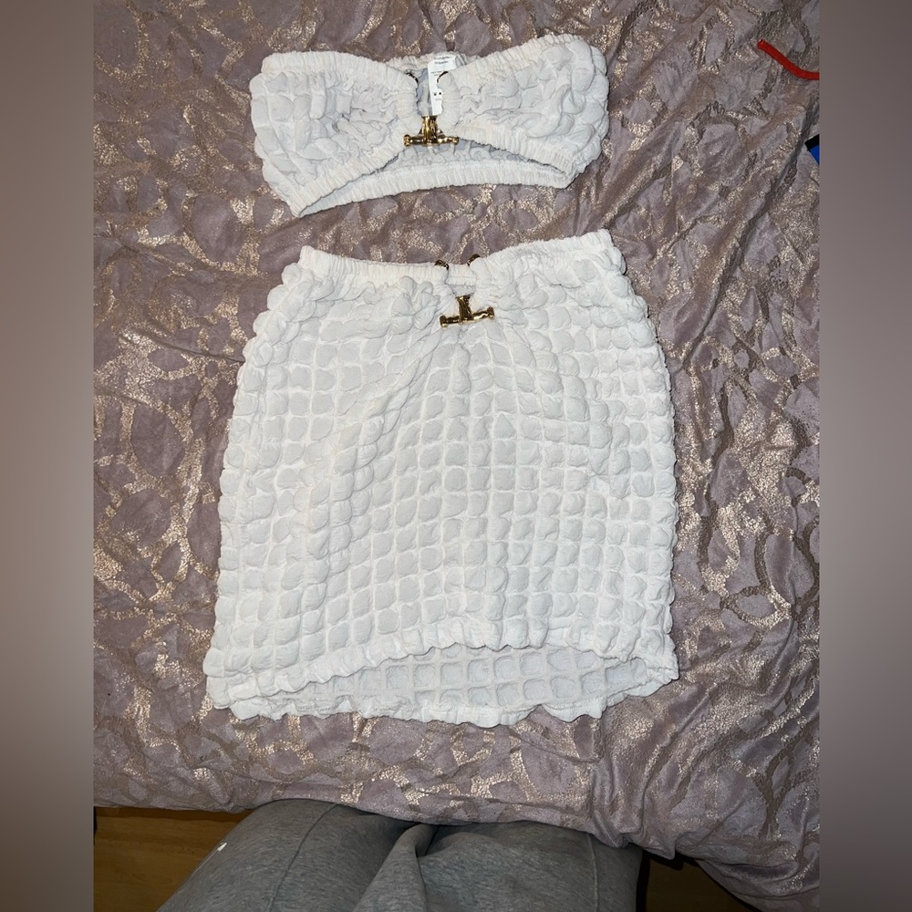 Matching white set.